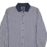 ARMANI EXCHANGE Mens Blue & White Check Shirt M Cotton Blend Casual Long Sleeve
