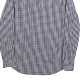 ARMANI EXCHANGE Mens Blue & White Check Shirt M Cotton Blend Casual Long Sleeve