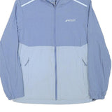 BAOJEE Womens Blue Light Blue Hooded Zip Jacket M Polyester Blend Plain