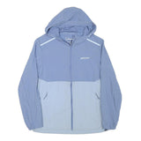 BAOJEE Womens Blue Light Blue Hooded Zip Jacket M Polyester Blend Plain