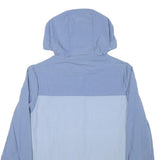 BAOJEE Womens Blue Light Blue Hooded Zip Jacket M Polyester Blend Plain