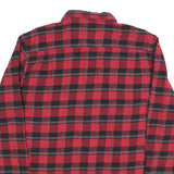 VANS Mens Red & Black Check Shirt L Long Sleeve Cotton Blend Button Collar