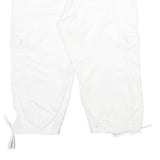 JOYOUS Womens White Cargo Shorts UK 10 W32 Cotton Blend Casual Pockets