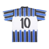 MARKA SPORT Mens Blue & Black & White Signed Graphic T-Shirt L Short Sleeve