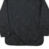 NIKE Boys Black L Performance Jacket Polyester Blend Button Closure Quilted