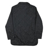 NIKE Boys Black L Performance Jacket Polyester Blend Button Closure Quilted