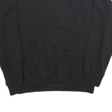 KAPPA Mens Black Cotton Blend Black Sport Crew Neck Sweatshirt XL Logo Print