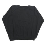 KAPPA Mens Black Cotton Blend Black Sport Crew Neck Sweatshirt XL Logo Print