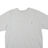 CARHARTT Mens Grey Pocket T-Shirt XL Short Sleeve Crew Neck Workwear