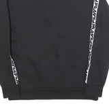 FILA Womens Black Sweatshirt Crew Neck UK 16 Cotton Blend Logo Tape Stripe