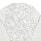 Womens White Textured Button Jacket UK 6 Polyester Blend Knit Classic Outerwear
