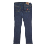 DICKIES Womens Regular Fit Straight Denim Jeans Blue Cotton Blend W34 L32