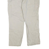 CARHARTT Mens Cotton Blend Cream Regular Fit Straight Leg Trousers W40 L30