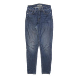 LEVI'S 721 Womens Jeans Blue Slim Skinny Denim Medium Wash W26 L28 Stretch Zip