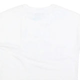 DKNY Womens White Graphic T-Shirt M Short Sleeve Crew Neck Cotton Blend