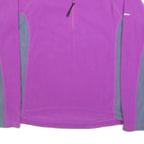 BERGHAUS Womens Purple & Grey Outdoor Patterned Jumper Quarter Zip Pullover UK