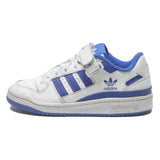 ADIDAS Forum Mens Lace-Up Trainers White & Blue Synthetic UK 7 Retro Style