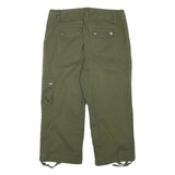 STRETCH Womens Shorts Green Cargo L W31 Cotton Blend Casual Utility