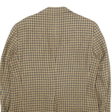 DONALD BROOKS Mens Beige & Brown Wool Check Button Jacket M Woven Classic