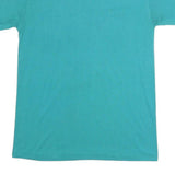 HANES Mens Blue T-Shirt M Short Sleeve Crew Neck Plain Cotton Blend Comfortable