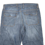 Mens Blue Denim Casual Shorts L W38 Cotton Blend Comfortable Fit Pocketed