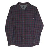 VANS Mens Blue & Maroon Check Shirt M Cotton Blend Casual Long Sleeve