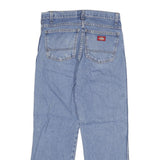 DICKIES Mens Blue Regular Straight Denim Light W30 L28 Cotton Blend Zip Jeans