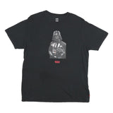 LEVI'S Boys Black Star Wars Darth Vader Graphic T-Shirt L Short Sleeve Crew Neck
