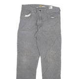 CARHARTT Mens Relaxed Fit Grey Cotton Blend Denim W36 L36 Workwear Utility Jeans
