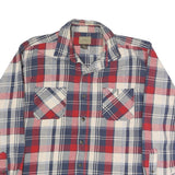 SCHMIDT Mens Red & Blue Check Shirt XL Cotton Blend Casual Button-Up