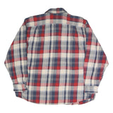 SCHMIDT Mens Red & Blue Check Shirt XL Cotton Blend Casual Button-Up