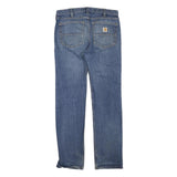 CARHARTT Womens Regular Fit Straight Denim Blue Jeans W32 L32 Zip Cotton Blend