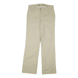 DICKIES Womens Cotton Blend Beige Regular Straight Trousers W30 L32 Workwear