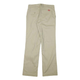 DICKIES Womens Cotton Blend Beige Regular Straight Trousers W30 L32 Workwear