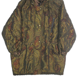 APPROPOS Womens Brown & Green Paisley Outdoor Jacket S Polyester Blend Zip