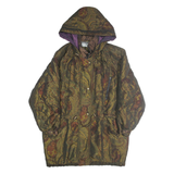 APPROPOS Womens Brown & Green Paisley Outdoor Jacket S Polyester Blend Zip