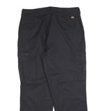 DICKIES Mens Cotton Blend Black Regular Fit Straight Leg Trousers W38 L32