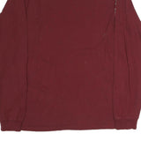 THE NORTH FACE Mens Maroon Long Sleeve Crew Neck T-Shirt M Logo Sleeve Print