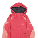JACK WOLFSKIN Womens Red & Pink Outdoor Jacket M Polyamide Waterproof Zip Hood