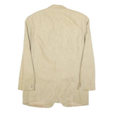 YVES SAINT LAURENT Mens Beige Silk Blend Tailored Button Jacket L Plain