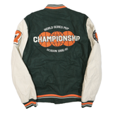 FSBN Mens Green & Cream World Series Championship Wool Blend Varsity Jacket XL