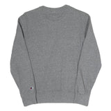 CHAMPION Womens Grey Cotton Blend Crew Neck Sweatshirt XS Classic Logo Pullover
