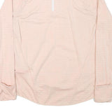 NIKE Womens Beige 1/4 Zip M Sweatshirt Lightweight Pullover Activewear