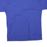 CHAMPION Mens Blue Plain T-Shirt L Short Sleeve Crew Neck Casual Cotton