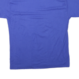 CHAMPION Mens Blue Plain T-Shirt L Short Sleeve Crew Neck Casual Cotton