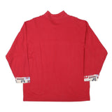 Mens Red Sweatshirt Cartoon Print Crew Neck M Casual Cotton Comfort