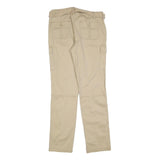 FADED GLORY Womens Slim Beige Cotton Blend Cargo Trousers W28 L30 Belted Casual