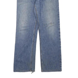 LEVI'S Mens Regular Blue Denim W30 L30 Zip Closure Jeans Distressed Hem