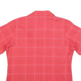 JACK WOLFSKIN Womens Red Check Shirt L Outdoor Travel Button-Up Lightweight