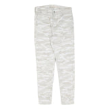 LEVI'S Womens Cotton White & Cream Camouflage Slim Skinny Trousers W26 L25